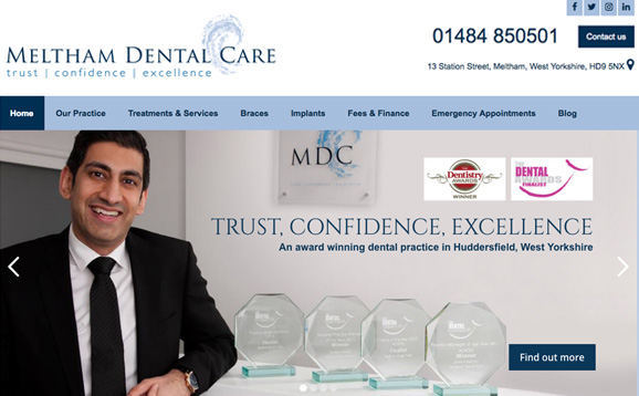 Meltham Dental Care, Website Design & Build - image 1