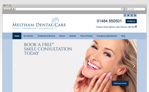 Meltham Dental Care, Website Design & Build - image 4